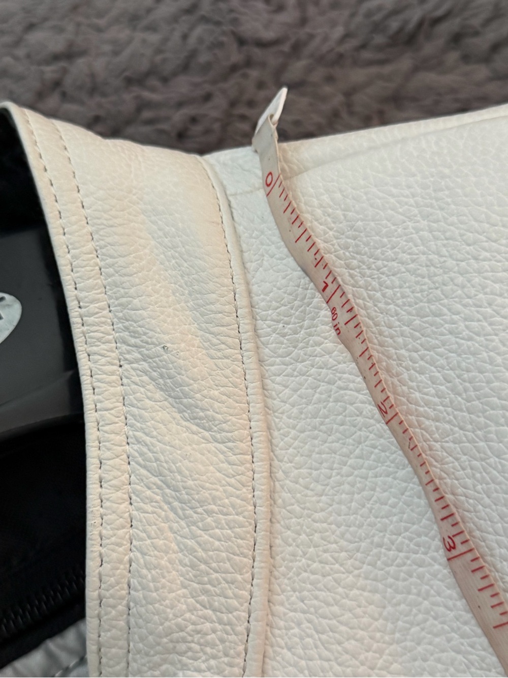 Women’s White & Gold Motorcycle Jacket - Picture 6 of 7